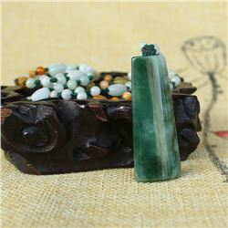 Superb Natural Jadeite Lucky Pendant w Certificate