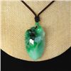 Image 2 : Superb Natural Green Jadeite Pendant - Monkey & Peach