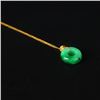 Image 2 : Natural Jadeite Pendant w 18K Gold Chain & Certificate