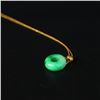 Image 3 : Natural Jadeite Pendant w 18K Gold Chain & Certificate