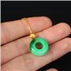 Image 5 : Natural Jadeite Pendant w 18K Gold Chain & Certificate