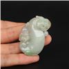 Image 4 : Natural Jadeite Fortune Beast Pendant w Certificate