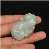 Image 6 : Natural Jadeite Fortune Beast Pendant w Certificate
