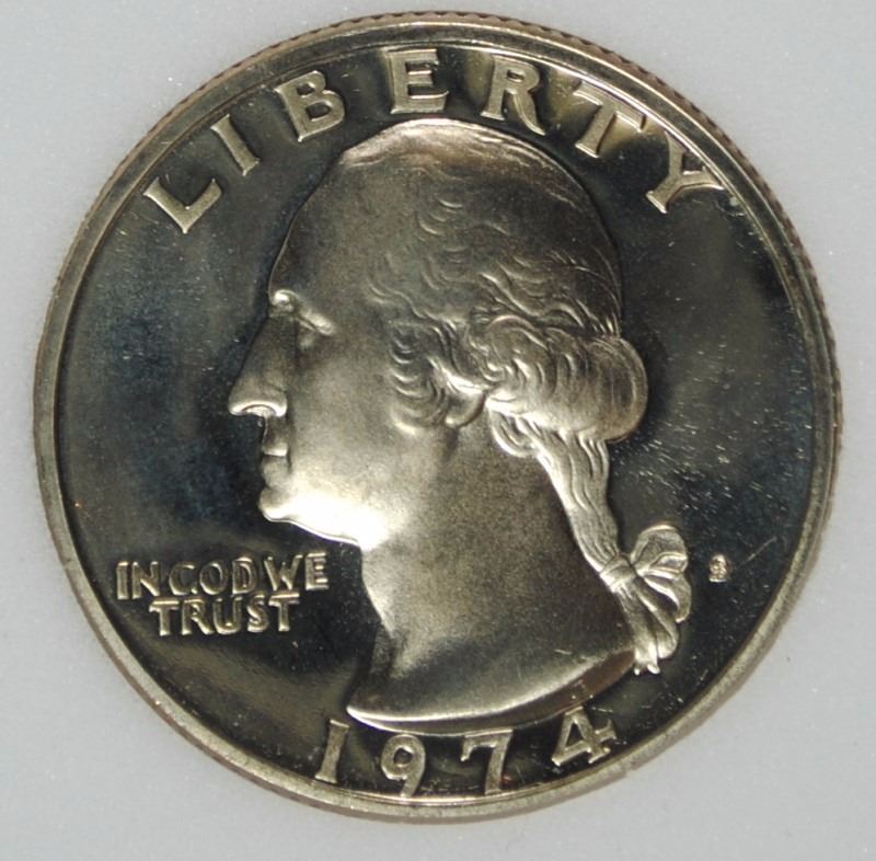 1974-S Deep Cameo Washington US GEM Proof Quarter