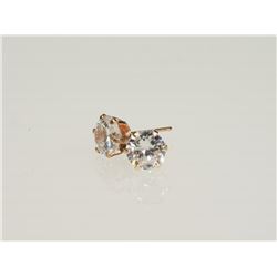 #2-10KT GOLD CUBIC ZIRCONIA EARRINGS