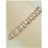 Image 2 : #16-GENUINE FRESHWATER  PEARL FLEXIBLE BRACELET WITH CRYSTALS