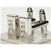 Image 2 : #21-GENTS CUFFLINKS WITH GENUINE SWAROVSKI CRYSTAL