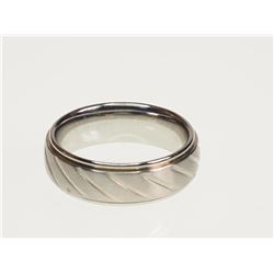 #41-STAINLESS STEEL STRIPE BAND RING SIZE 9
