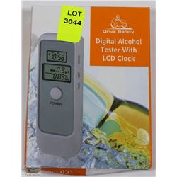 NEW DIGITAL ALCOHOL BREATH TESTER WITH LCD CLOCK