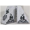 Image 1 : INUIT  CARVED SOAPSTONE  BOOK ENDS