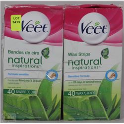 LOT OF 4 VEET WAX STRIPS ASSORTED VARIETIES