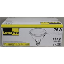 LUMAPRO 6 PACK 75W HALOGEN SPOTLIGHT BULBS