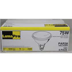 LUMAPRO 6 PACK 75W HALOGEN SPOTLIGHT BULBS