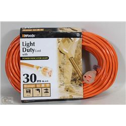 30 METER LIGHT DUTY EXTENSION CORD 16 GAUGE 10 AMP