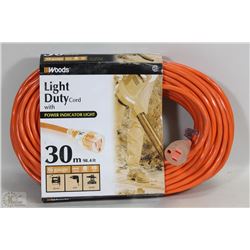 30 METER LIGHT DUTY EXTENSION CORD 16 GAUGE 10 AMP