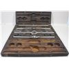 Image 1 : PAIR OF ANTIQUE WOODEN BOXES WITH TAP & DIE SETS