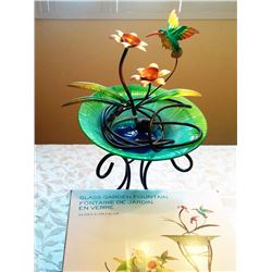 HUMMING BIRD GLASS FOUNTAIN