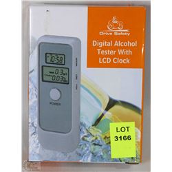 NEW DIGITAL ALCOHOL BREATH TESTER WITH LCD CLOCK