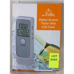 NEW DIGITAL ALCOHOL BREATH TESTER WITH LCD CLOCK