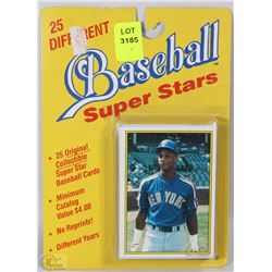 25 DIFFERENT BASEBALL SUPER STAR CARDS SEALED