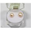 Image 1 : 12)FRESH WATER PINK PEARL  .925 SILVER EARRINGS