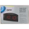 Image 1 : ONN LARGE SCREEN CLOCK RADIO