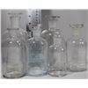 Image 1 : 6 VINTAGE GROUND GLASS STOPPER APOTHECARY JARS