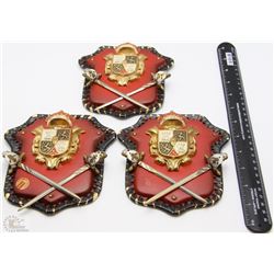 3 VINTAGE TOLEDO PLAQUES MADE IN SPAIN