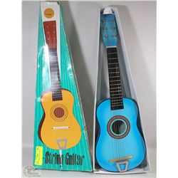 KIDS 6 STRING GUITAR IN BOX (ONE BLUE GUITAR)
