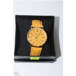 6)JING YI WOMENS WATCH WITH LIGHT TAN STRAP