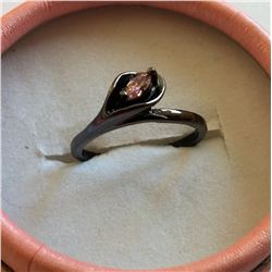 PINK SWAROVSKI CRYSTAL CALLA LILY RING