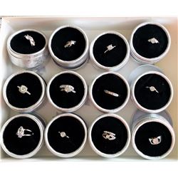 LOT OF 12 LADIES FASHION RINGS