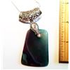 Image 1 : GREEN & PURPLE ONYX AGATE PENDANT