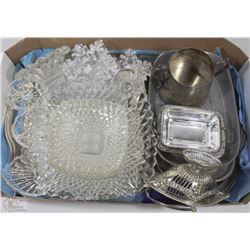 FLAT WITH CRYSTAL , SILVER SERVING DISHES &  MORE