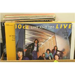 BOX OF LP RECORDS INCLUDING; GENESIS, PHIL COLLINS