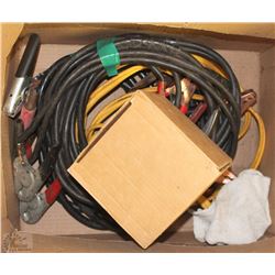 BOX WITH 3 CHARGING/BOOSTER  CABLES AND NEW