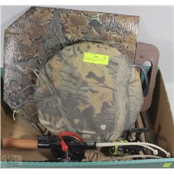 ICE FISHING LOT; 2 RODS, 2 ROD HOLDERS, SWIVEL