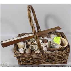 BASKET OF SEA SHELLS