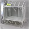 Image 1 : VINTAGE WROUGHT IRON AND GLASS DISPLAY (HINGED TOP