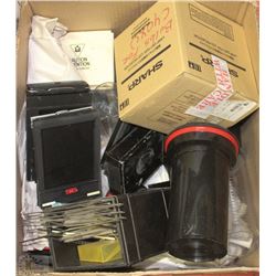 BOX OF VINTAGE CAMERA SUPPLIES