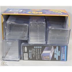 BOX OF SPORTS CARD PROTECTIVE CASES