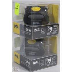 LOT OF 2 PETZL ZIPKA HANDS FREE LIGHTS