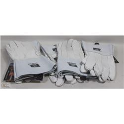 5 PAIRS OF RANPRO WHITE WELDERS GLOVES