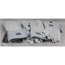 5 PAIRS OF RANPRO WHITE WELDERS GLOVES