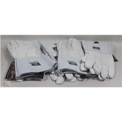 5 PAIRS OF RANPRO WHITE WELDERS GLOVES