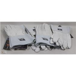 5 PAIRS OF RANPRO WHITE WELDERS GLOVES