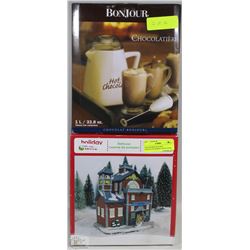 UNUSED BON JOUR HOT CHOCOLATE MAKER+XMAS ITEMS