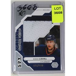 2004 LTD EDITION 924/999 MIKKO LUOMA JERSEY CARD