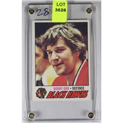 1977 BOBBY ORR FIRST YEAR BLACK HAWKS O-PEE-CHEE