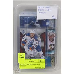 HOCKEY CARDS INSERTS & #'D ROOKIES